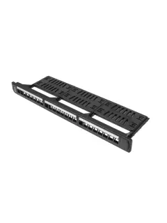 Lanberg patch panel prazan 24 porta 1U s organizatorom za keystone module crni