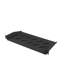 Lanberg 19" Fixed Shelf 1U/483X220MM deep Max Load Capacity Up To 25KG Black