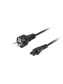 Lanberg CEE 7/7 (Mickey)->IEC 320 C5 Power Cord 1.8M VDE Black Straight