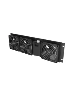 Lanberg Vertical Ventilation Panel 19" 3U For Rack Three Fans 230 V Black