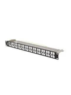 Lanberg Patch Panel Blank 48 Port 1U 19" FTP For Keystone Modules Black