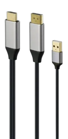 Gembird Active 4K HDMI male to DisplayPort male adapter cable, 2 m, black