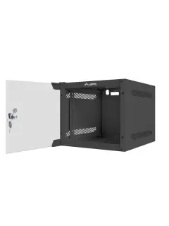Lanberg 10" Wall-Mount 4U/280X310 (Flat Pack) Rack Cabinet With Glass Door Black