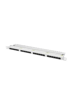Lanberg Patch Panel 24 Port 0.5U 19" CAT.6 UTP Grey