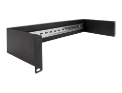Delock 19&rdquo; DIN rail Panel 2U black