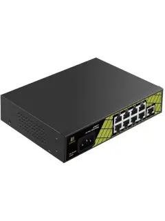 Conexpro 9-Port unmanaged PoE switch 9x 100mb/LAN, with 6x 802.3at PoE (30w)+ 2x 802.3bt (60w) + 1x