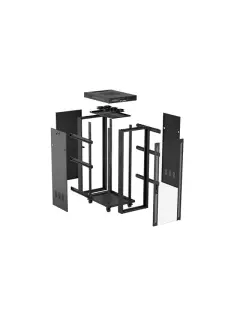 Lanberg 32U/600X1000 Rack Cabinet 19" Free-Standing (Flat Pack) With Glass Door (includes LCD panel