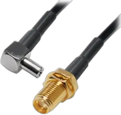 Transmedia Pigtail adapter TS9 angle plug to SMA socket