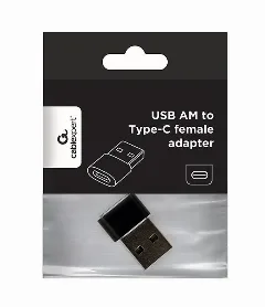 Gembird USB AM to Type-C female adapter, black