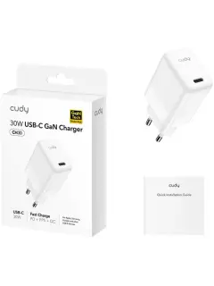 Cudy CH30 Wall charger, USB-C, PD, 30 W