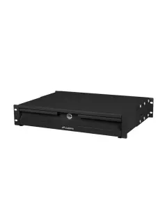 Lanberg 19" Drawer 2U/483X360MM Max Load Capacity up to 90KG 4 Point Assembly Black