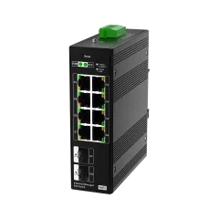 Planet Industrial Wall.mount 8-Port PoE 2 SFP Managed Switch