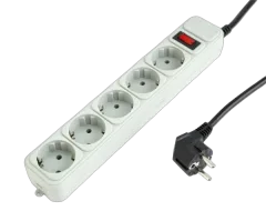Gembird Surge protector, 5 sockets, 4,5m, white