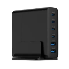 Gembird 6-port 75W GaN USB fast charger, black