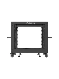 Lanberg Open Rack 19" 9U 600X600-1100 Adjustable Mounting depth Black